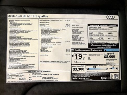 New 2026 Audi Q8 Premium Plus AWD/4WD image 17