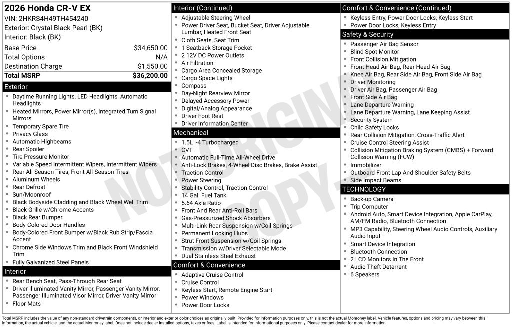 Used 2026 Honda CR-V EX image 38