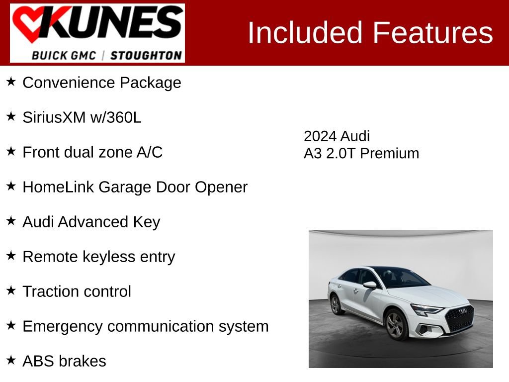 Used 2024 Audi A3 2.0T Premium FWD image 3