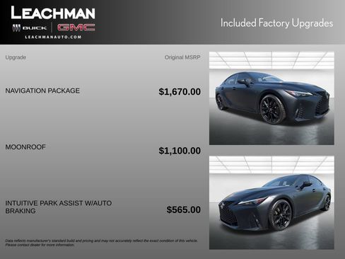 Used 2021 Lexus IS 350 F Sport w/ Navigation Package RWD image 11