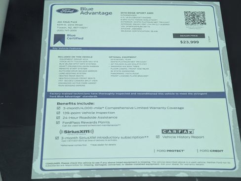 Certified 2018 Ford Edge Sport w/ Equipment Group 401A AWD/4WD image 14