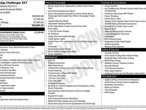 Used 2020 Dodge Challenger SXT w/ Driver Convenience Group image 2