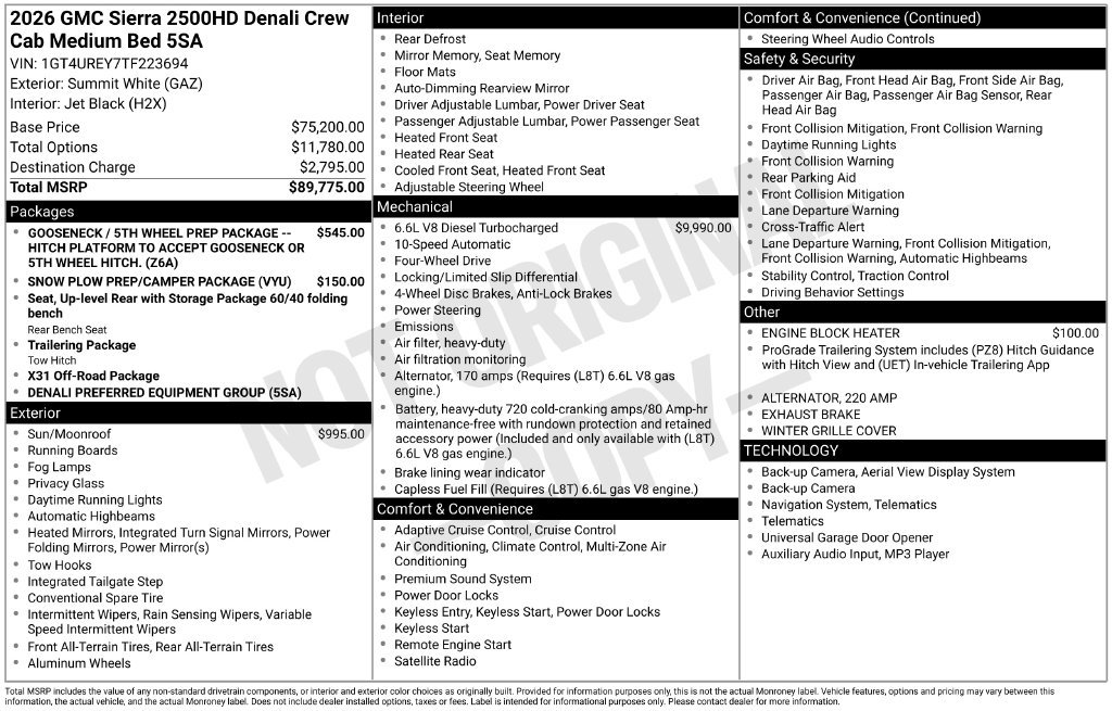 New 2026 GMC Sierra 2500 Denali AWD/4WD image 5