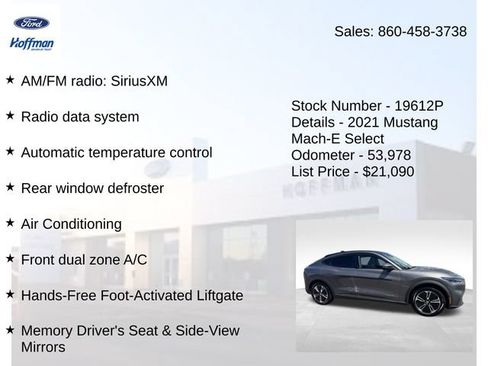 Used 2021 Ford Mustang Mach-E Select w/ Comfort/Appearance Package AWD/4WD image 15