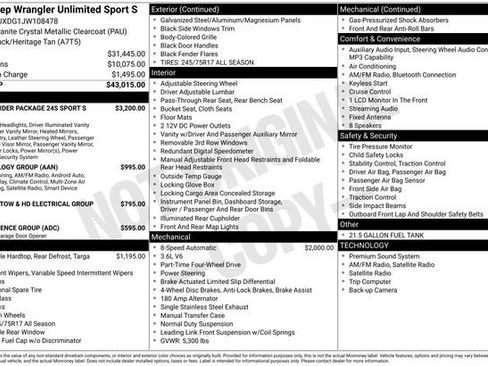 Used 2018 Jeep Wrangler Unlimited Sport S image 7