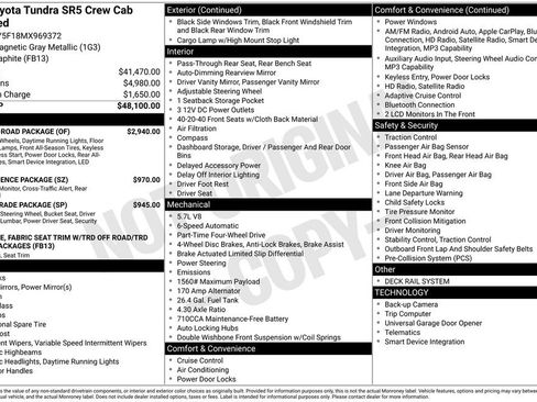 Used 2021 Toyota Tundra SR5 w/ TRD Off-Road Package image 3