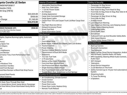 Used 2025 Toyota Corolla LE w/ Convenience Package image 29