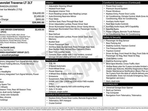 Used 2017 Chevrolet Traverse LT FWD image 6