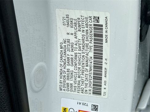 Certified 2022 Honda Civic Sport image 30