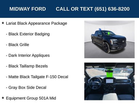 Used 2025 Ford F150 Lariat w/ Equipment Group 501A Mid AWD/4WD image 13