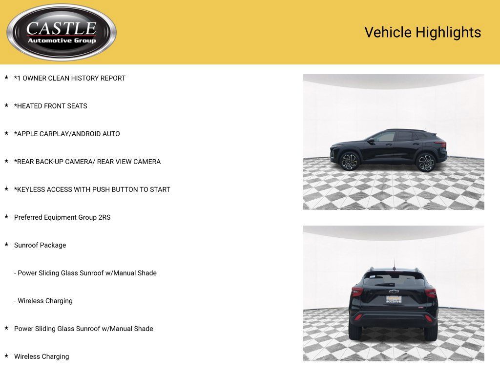Used 2024 Chevrolet Trax RS w/ Sunroof Package FWD image 3