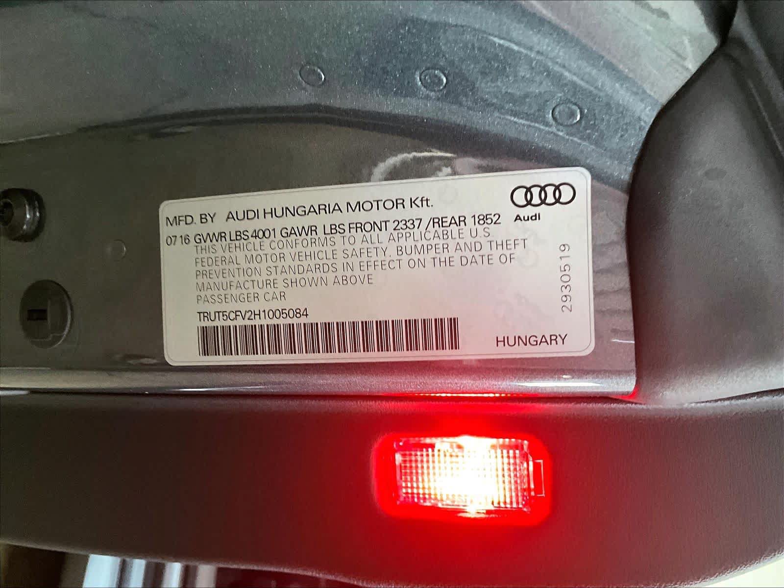 Used 2017 Audi TT 2.0T AWD/4WD image 31