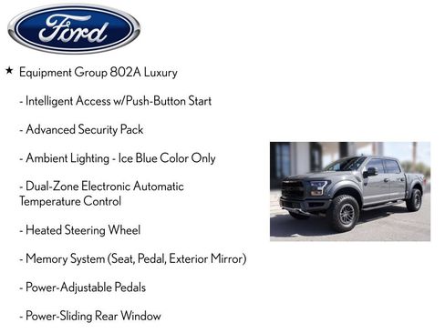 Used 2018 Ford F150 Raptor w/ Equipment Group 802A Luxury AWD/4WD image 8