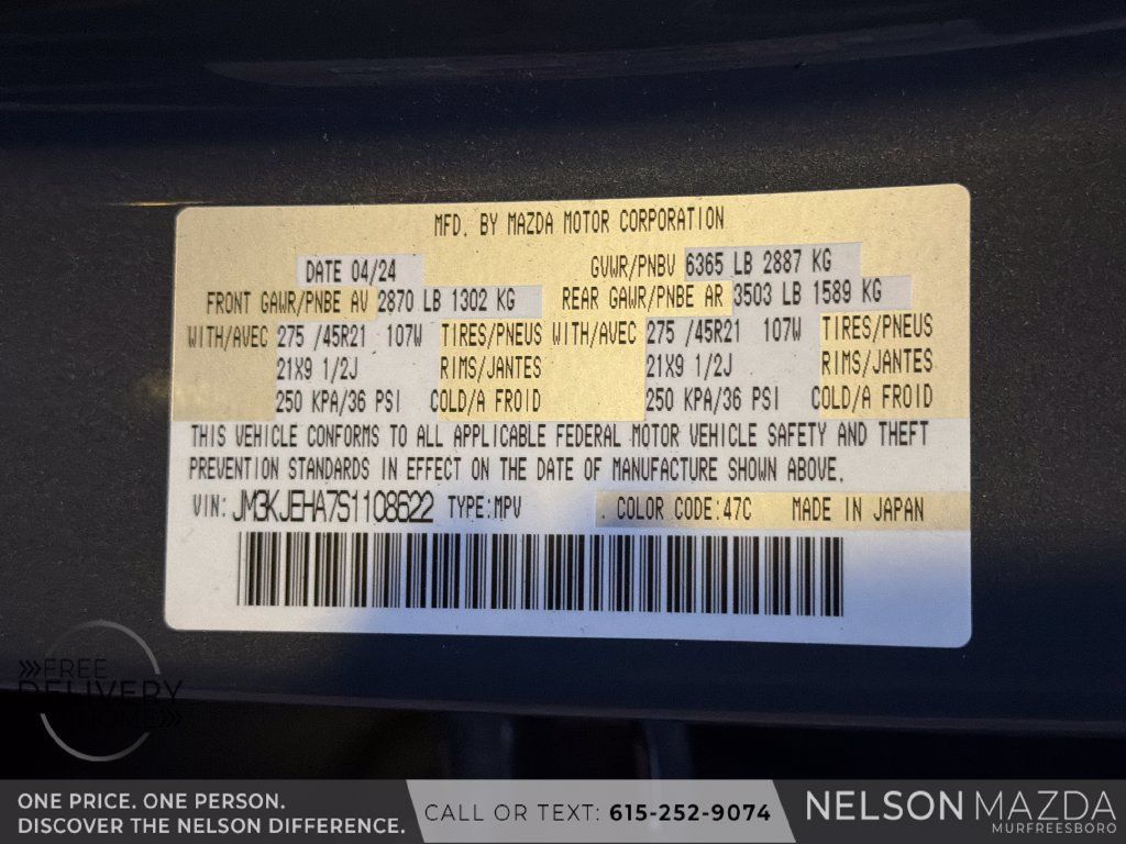 Certified 2025 MAZDA CX-70 Plug-In Hybrid w/ Premium Plus AWD/4WD image 31