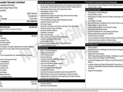 Used 2012 Hyundai Sonata Limited w/ Navigation Pkg FWD image 5