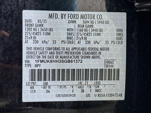 Used 2025 Ford Explorer Platinum w/ LUX Leather Package image 12