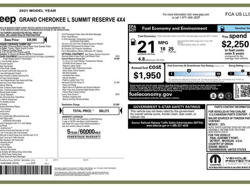 Used 2021 Jeep Grand Cherokee L Summit AWD/4WD image 22