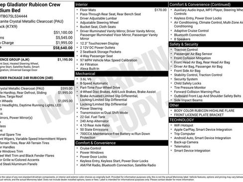 New 2025 Jeep Gladiator Rubicon w/ Convenience Group image 5