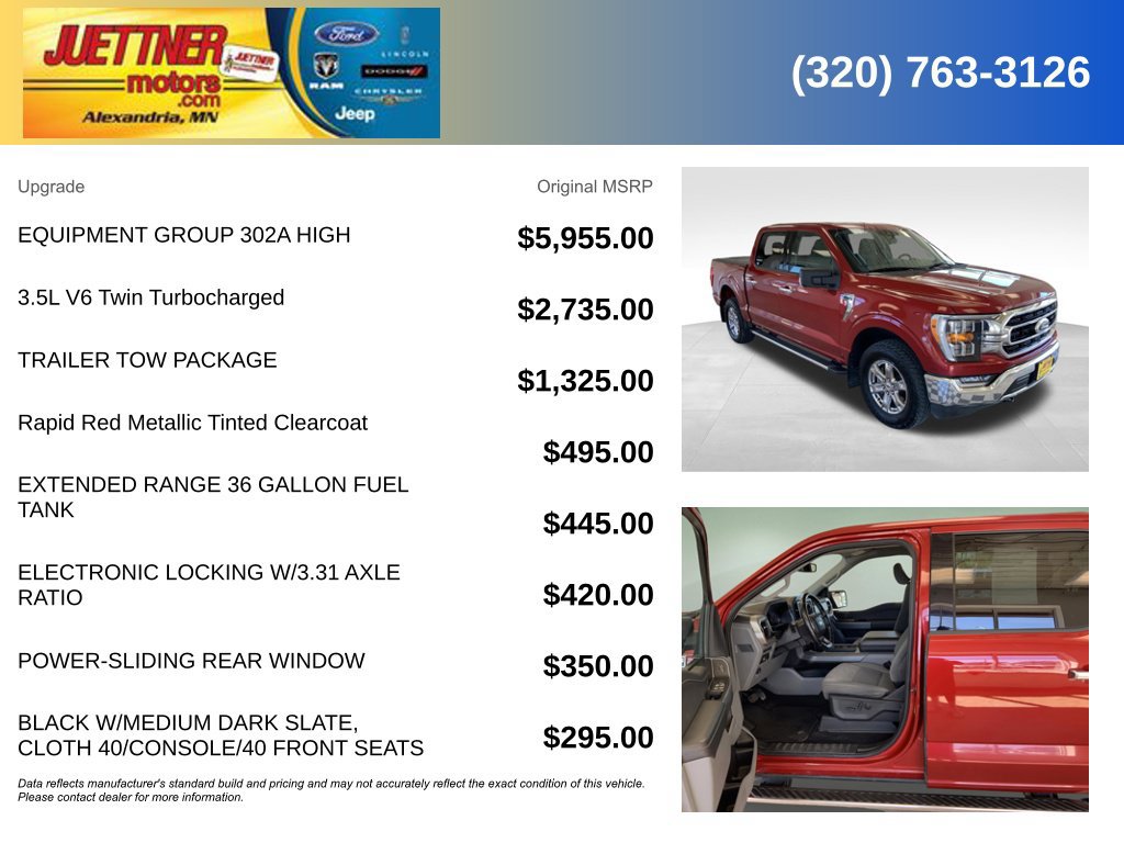 Used 2022 Ford F150 XLT w/ Equipment Group 302A High AWD/4WD image 5