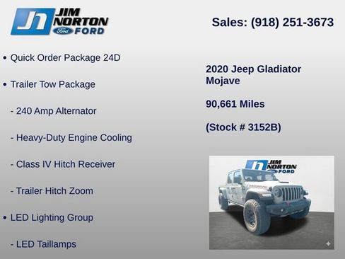 Used 2020 Jeep Gladiator Mojave AWD/4WD image 8