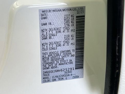 Certified 2024 Nissan Frontier SL w/ Technology Package image 32