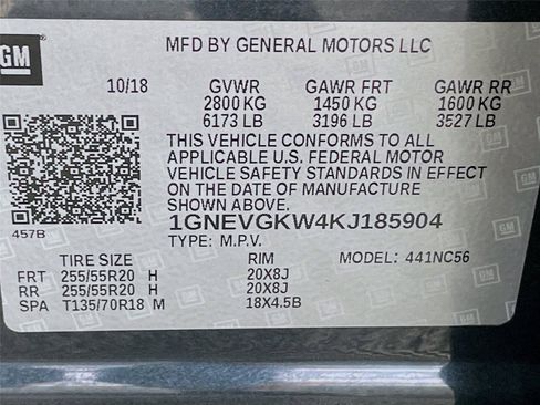 Used 2019 Chevrolet Traverse LT w/ LPO, Floor Liner Package AWD/4WD image 34