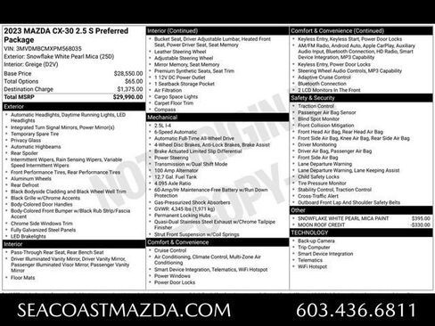 Certified 2023 MAZDA CX-30 AWD 2.5 S w/ Preferred Package image 9