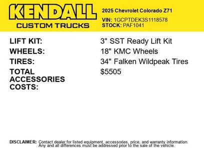 Used 2025 Chevrolet Colorado Z71 w/ Technology Package