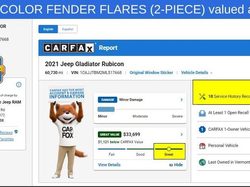 Used 2021 Jeep Gladiator Rubicon w/ Dual Top Group AWD/4WD image 13