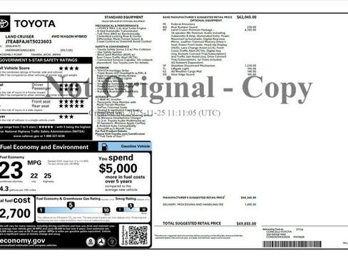 Used 2026 Toyota Land Cruiser w/ Premium Package AWD/4WD image 12