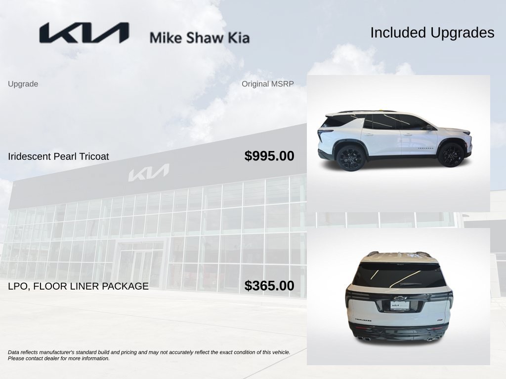 Used 2025 Chevrolet Traverse RS w/ LPO, Floor Liner Package FWD image 6