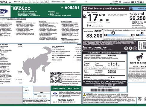 Used 2024 Ford Bronco Badlands w/ Sasquatch Package AWD/4WD image 33