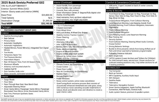 Used 2025 Buick Envista Preferred FWD image 2