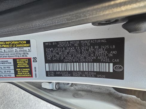 Certified 2020 Lexus ES 350 w/ Premium Package image 33