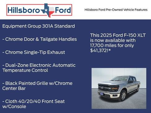 Used 2025 Ford F150 XLT w/ Equipment Group 301A Standard AWD/4WD image 3