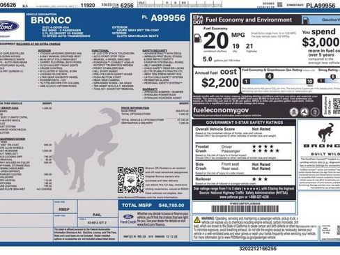 Certified 2023 Ford Bronco Big Bend AWD/4WD image 2