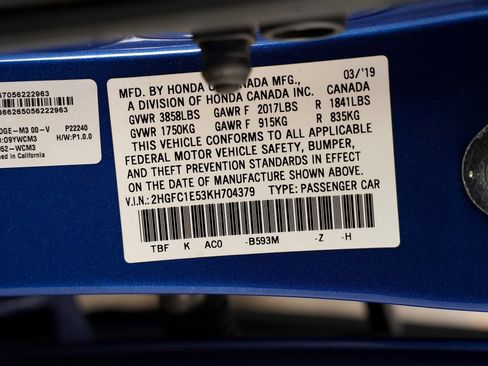 Used 2019 Honda Civic Si image 39