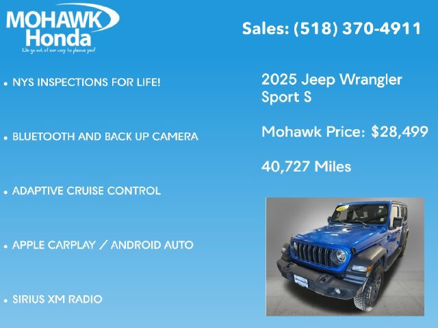 Used 2025 Jeep Wrangler Unlimited Sport AWD/4WD image 7