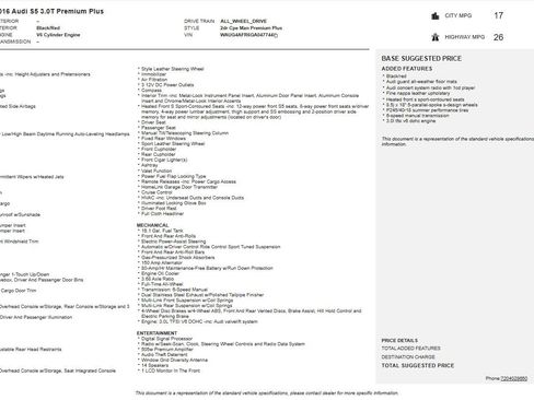 Used 2016 Audi S5 Premium Plus w/ Technology Package image 2