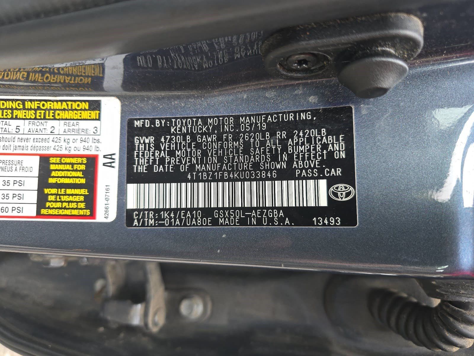 Used 2019 Toyota Avalon XLE w/ Moonroof Package FWD image 23