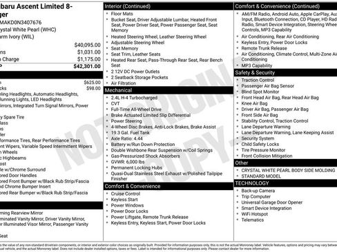 Used 2022 Subaru Ascent Limited image 32