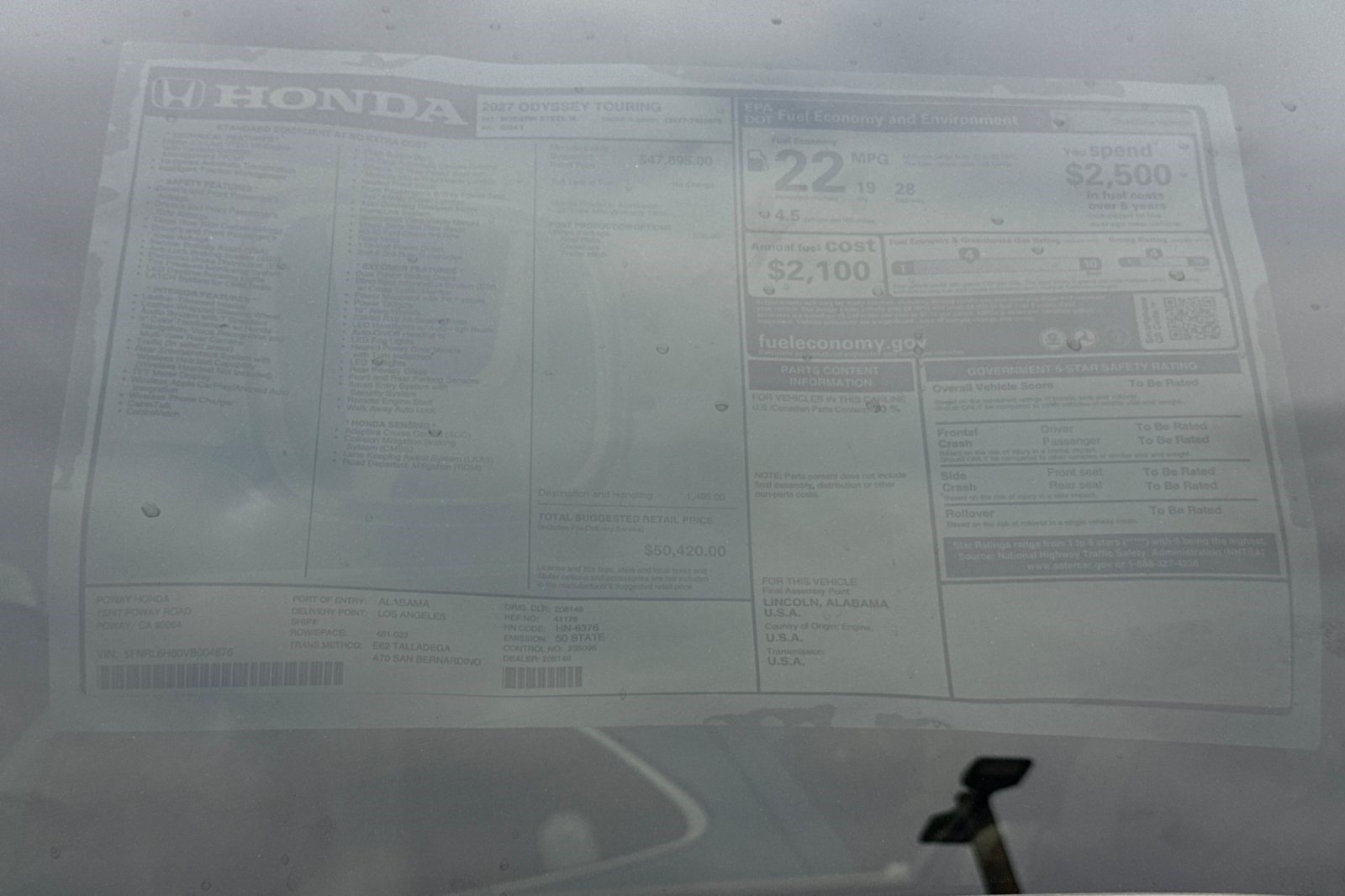 New 2027 Honda Odyssey Touring image 36