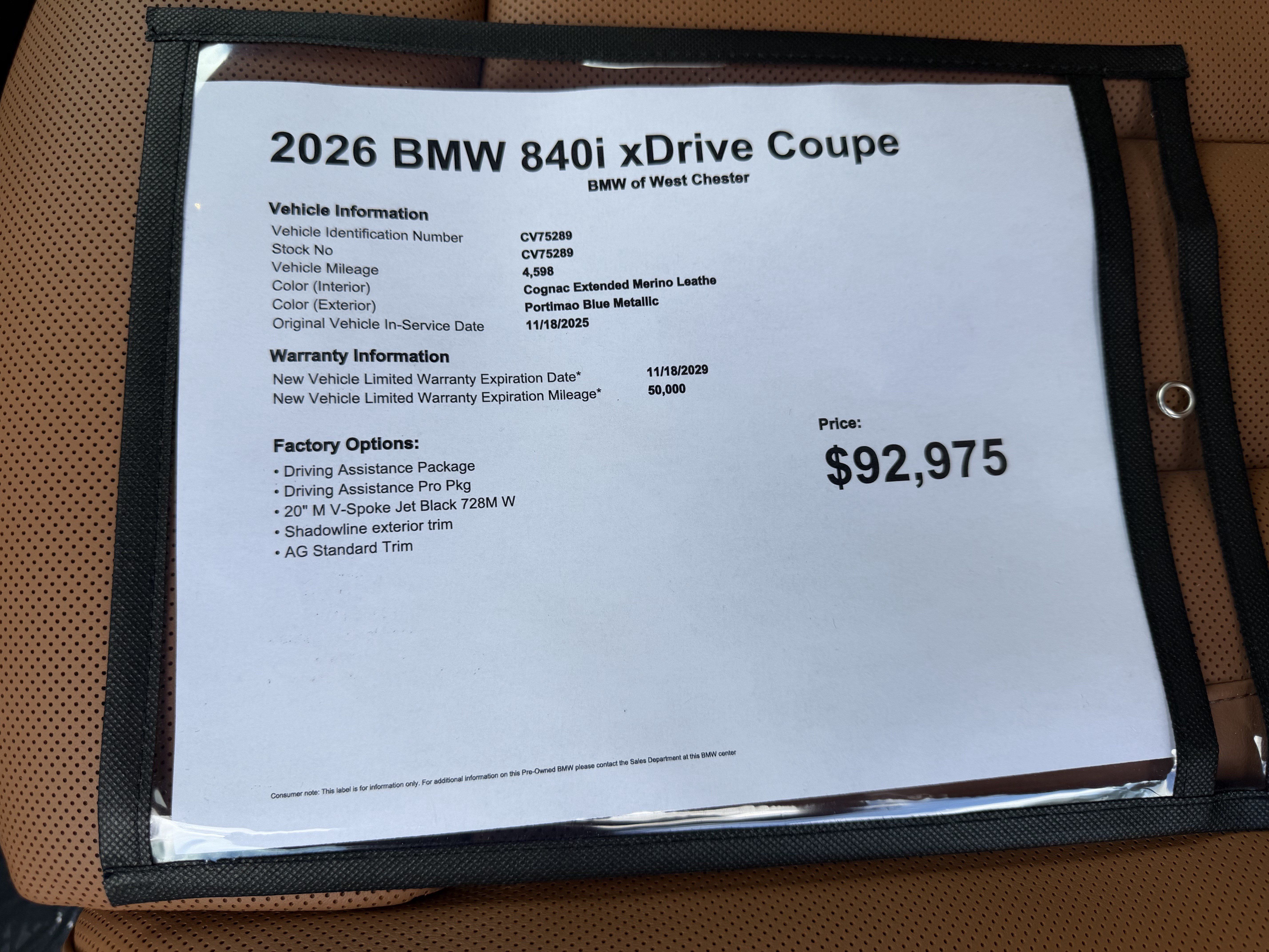 Used 2026 BMW 840i xDrive Coupe AWD/4WD image 16