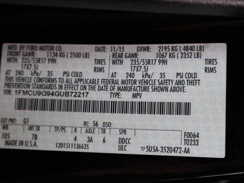 Used 2016 Ford Escape SE w/ SE Cold Weather Package image 54