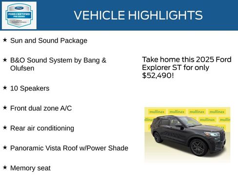 Used 2025 Ford Explorer ST w/ Sun And Sound Package image 34