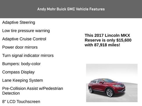 Used 2017 Lincoln MKX Reserve w/ Driver Assistance Package AWD/4WD image 12