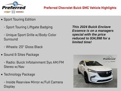 Certified 2024 Buick Enclave Essence w/ Experience Buick Package AWD/4WD image 2