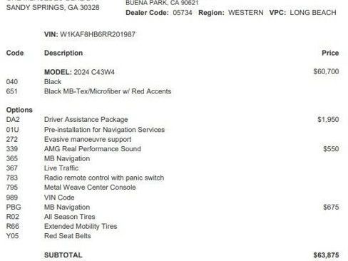 Used 2024 Mercedes-Benz C 43 AMG 4MATIC Sedan image 4