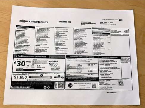New 2026 Chevrolet Trax RS w/ Sunroof Package image 14