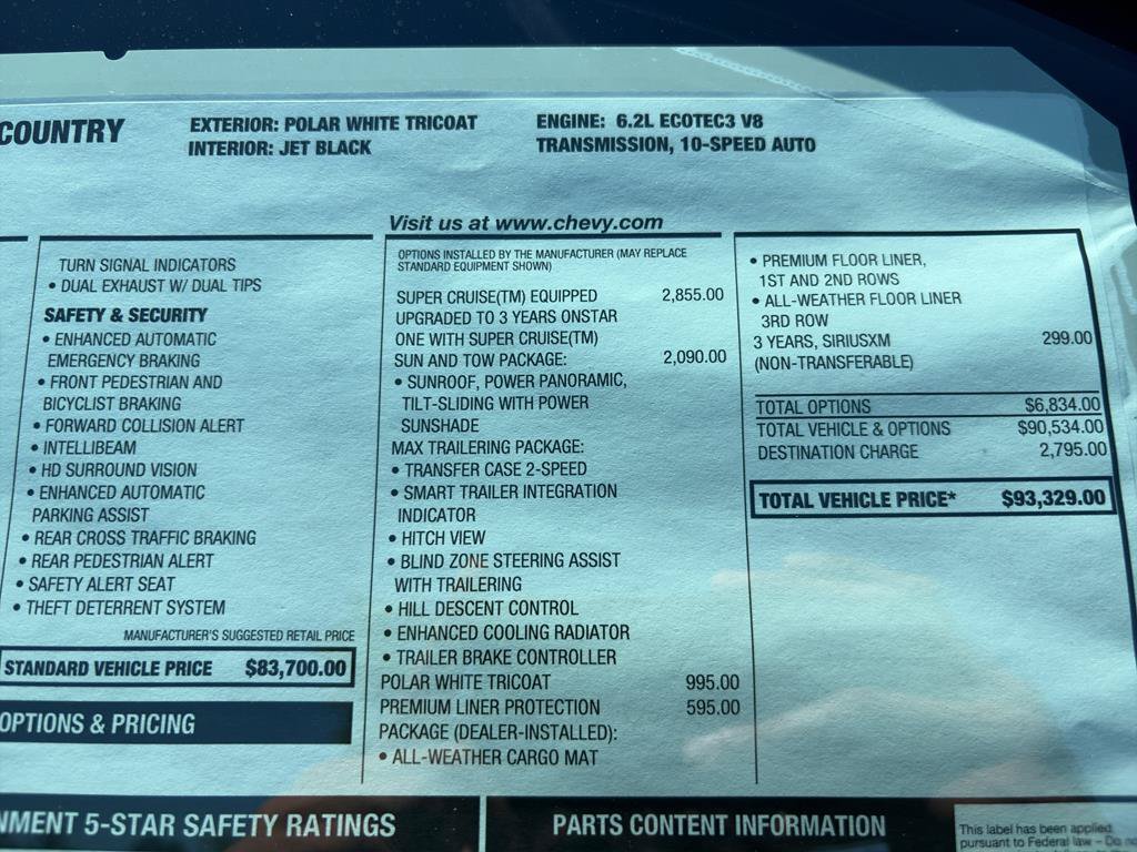 New 2026 Chevrolet Tahoe High Country w/ Sun And Tow Package AWD/4WD image 44